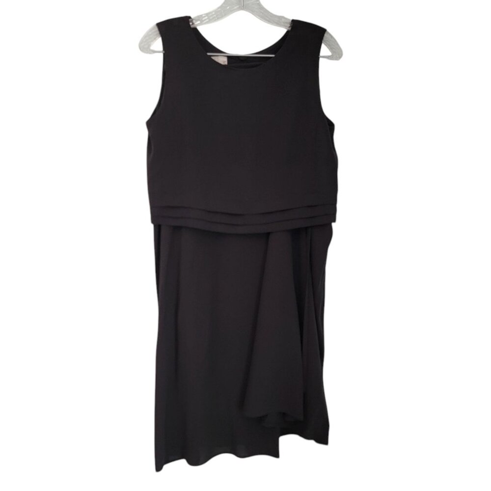 MAX MARA Pura Seda Wrap Skirt And Sleeveless Top Black 100% Silk Sz US8 2 PC Set